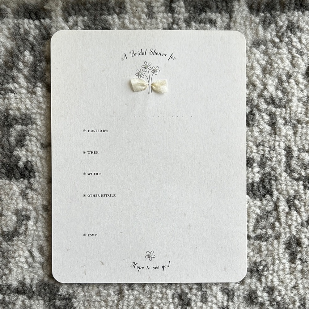 Beautiful hand made bridal shower invitations! 3 boxes with 8 invitations each